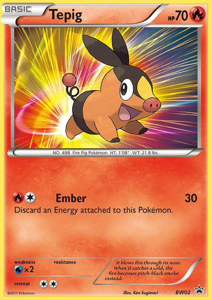 Tepig, carta BW02 de BW Black Star Promos