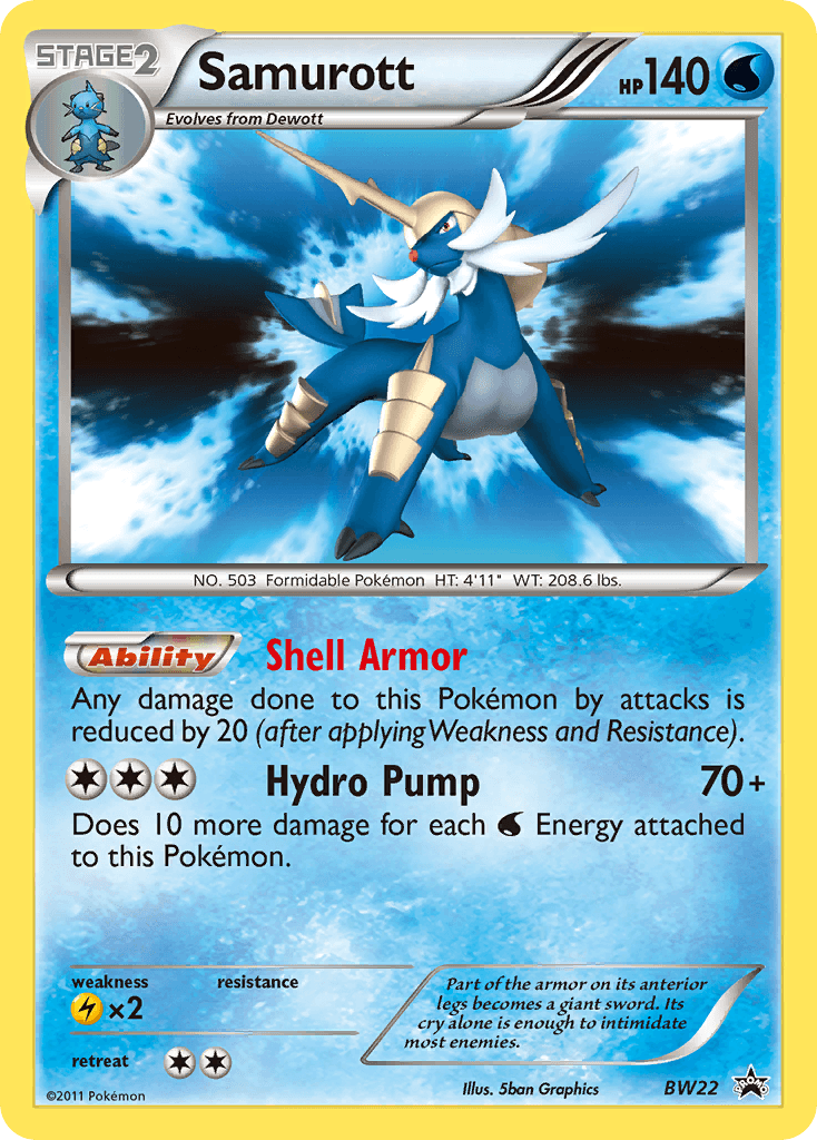 Samurott, carta BW22 de BW Black Star Promos
