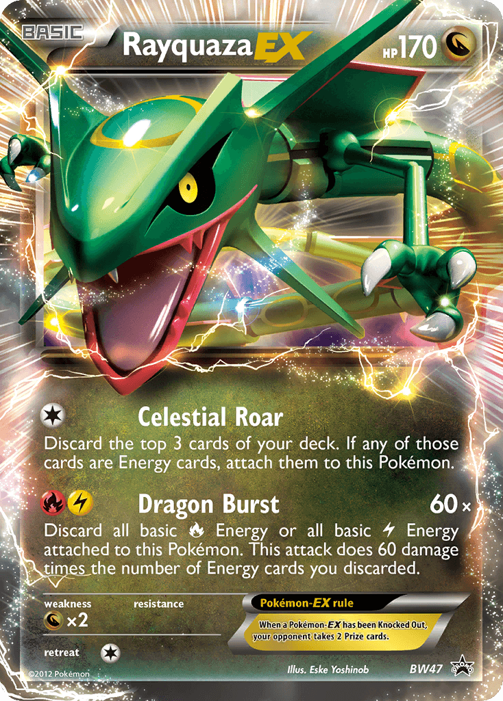 Rayquaza-EX, carta BW47 de BW Black Star Promos