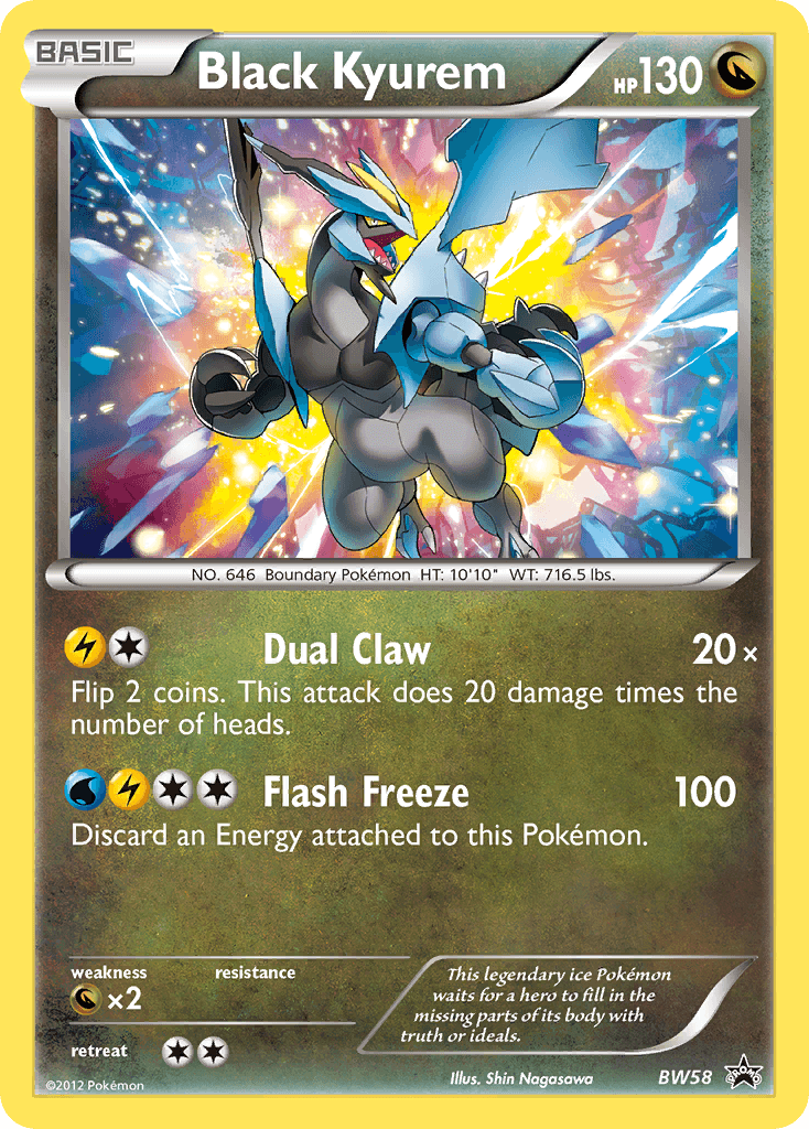 Black Kyurem, carta BW58 de BW Black Star Promos