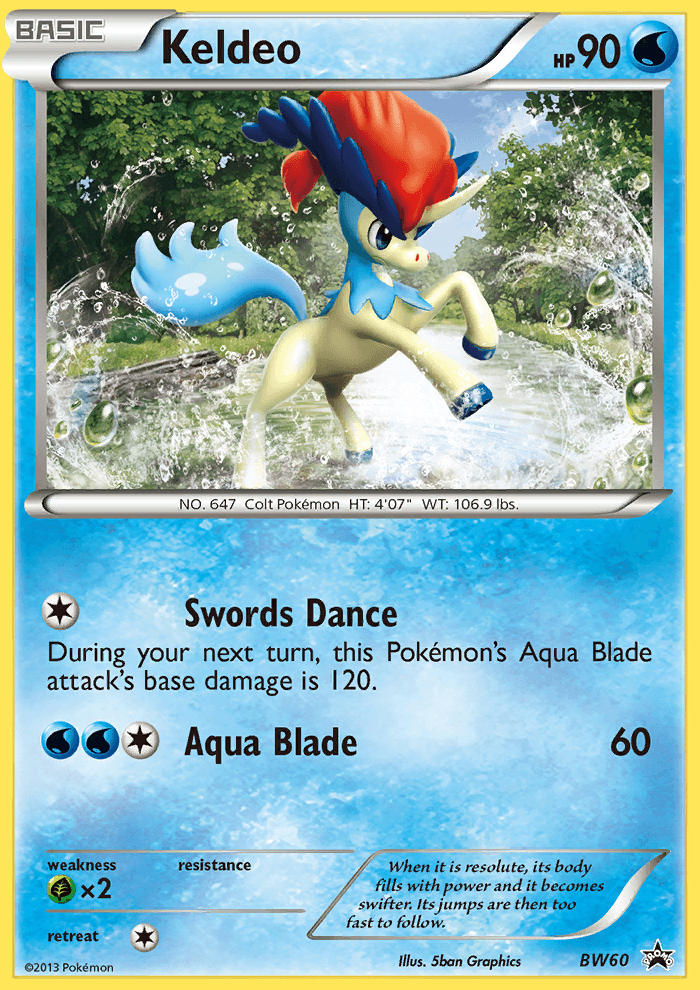 Keldeo, carta BW60 de BW Black Star Promos