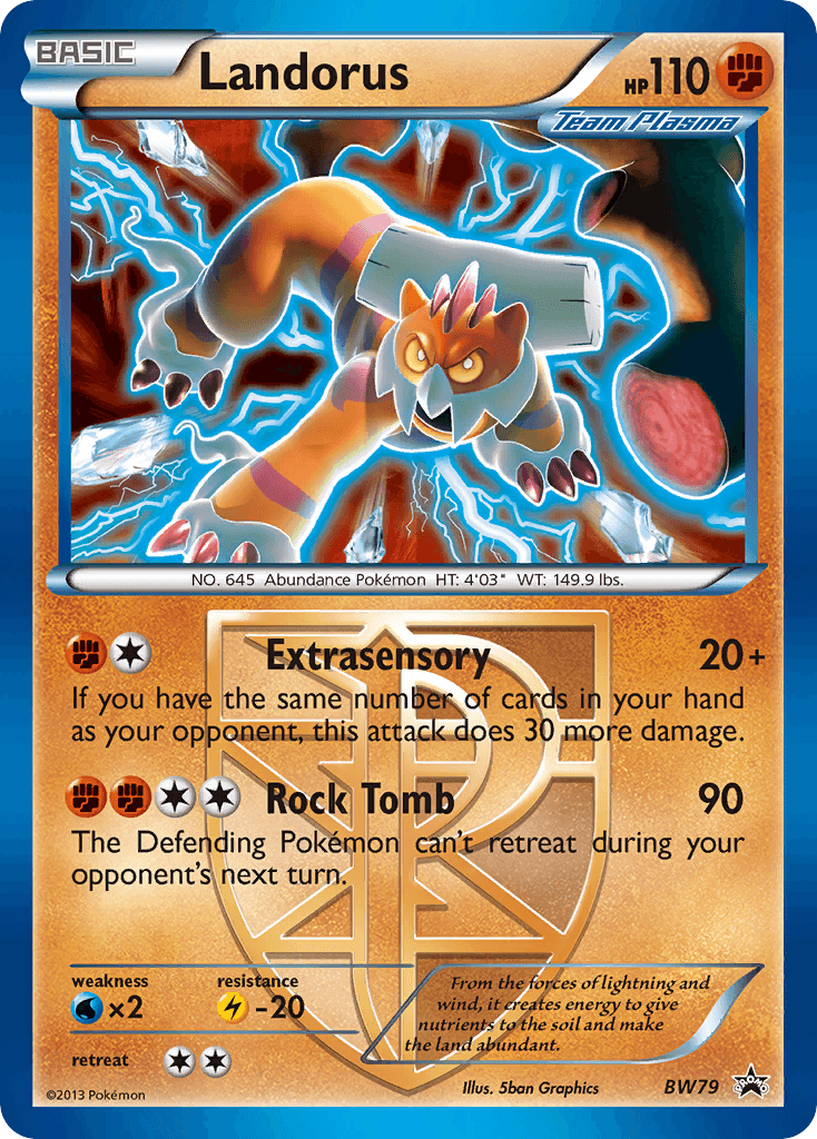 Landorus, carta BW79 de BW Black Star Promos