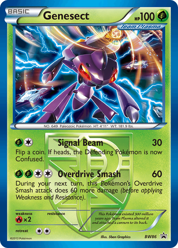 Genesect, carta BW86 de BW Black Star Promos