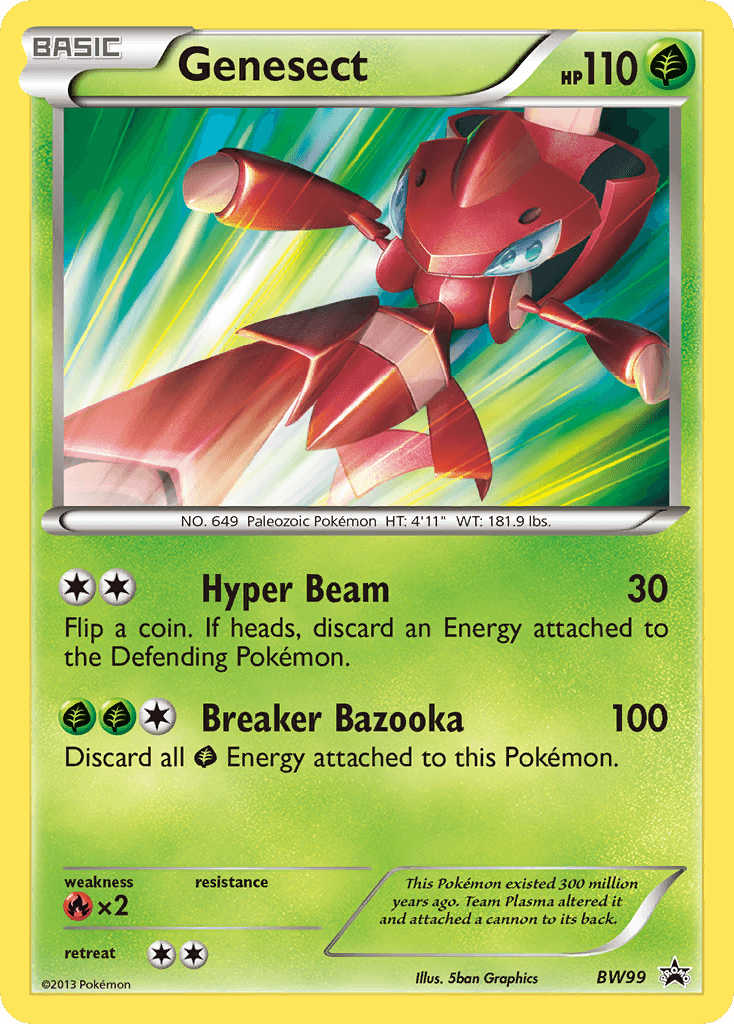 Genesect, carta BW99 de BW Black Star Promos