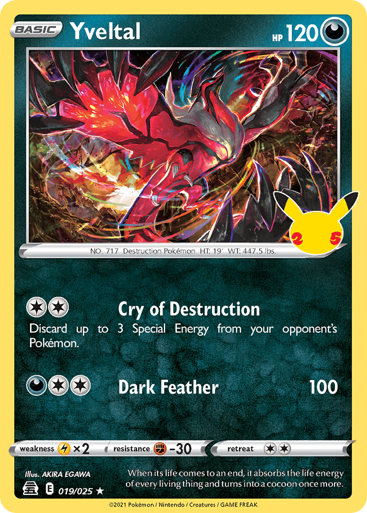 Yveltal, carta 19 de Celebrations