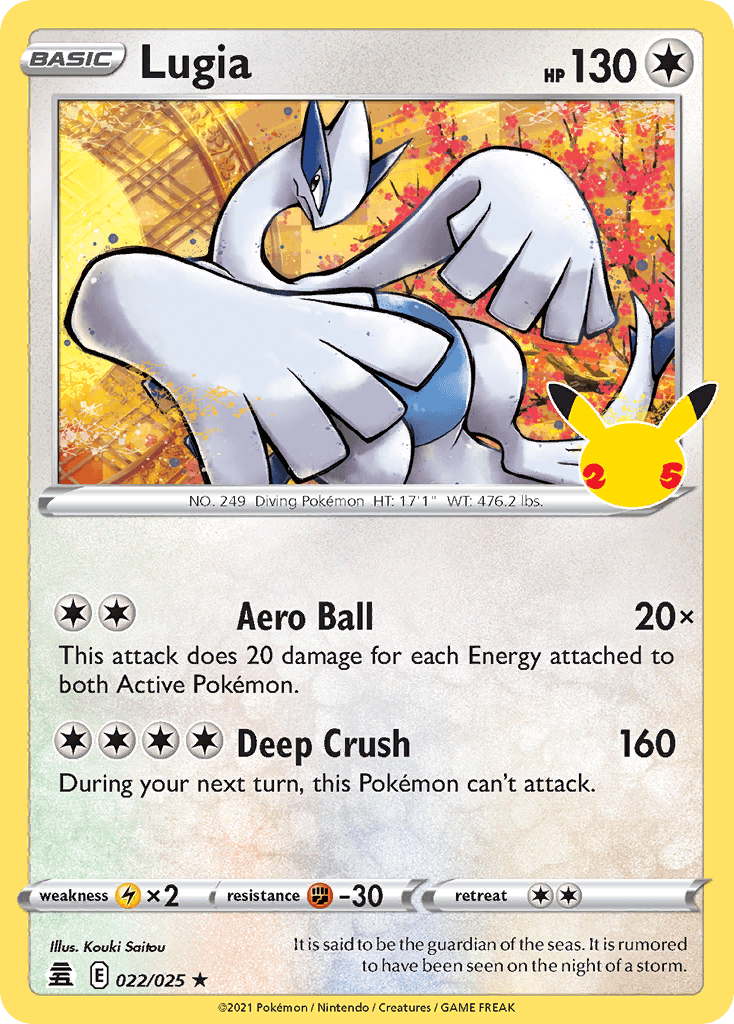 Lugia, carta 22 de Celebrations