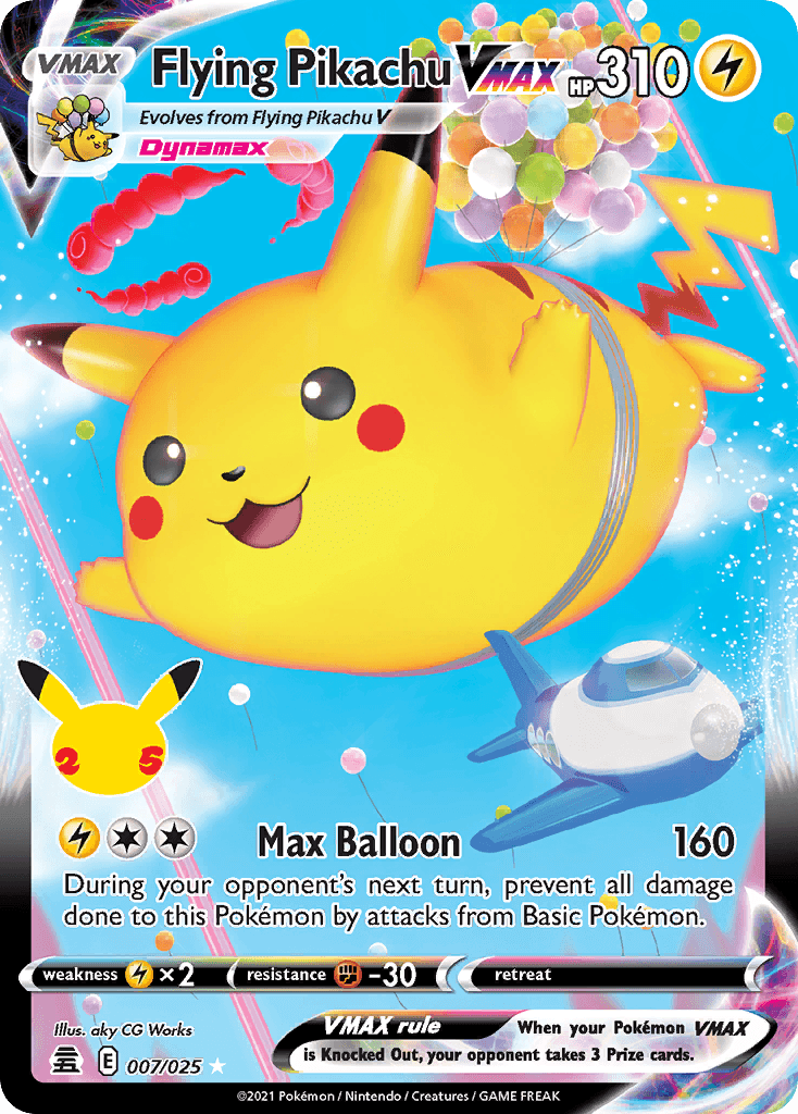 Flying Pikachu VMAX, carta 7 de Celebrations