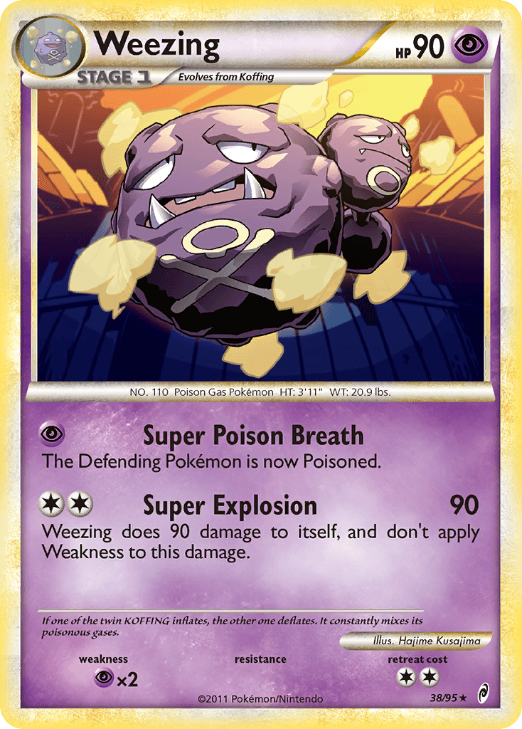 Weezing, carta 38 de Call of Legends