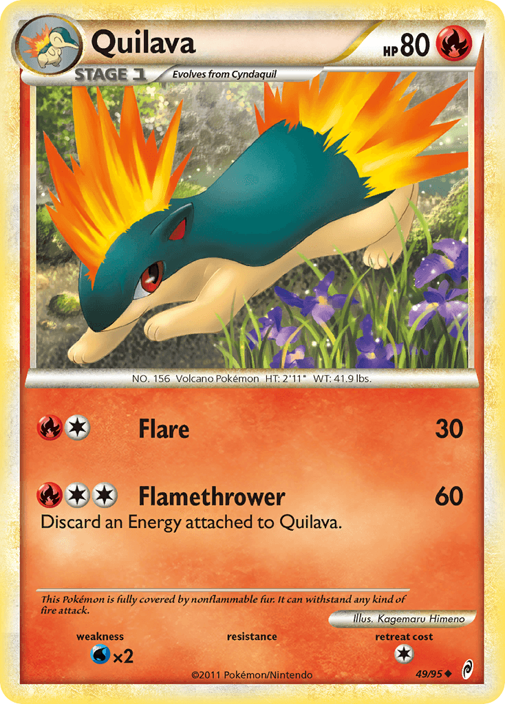 Quilava, carta 49 de Call of Legends