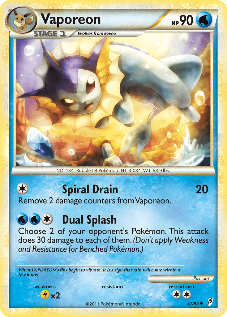Vaporeon, carta 52 de Call of Legends