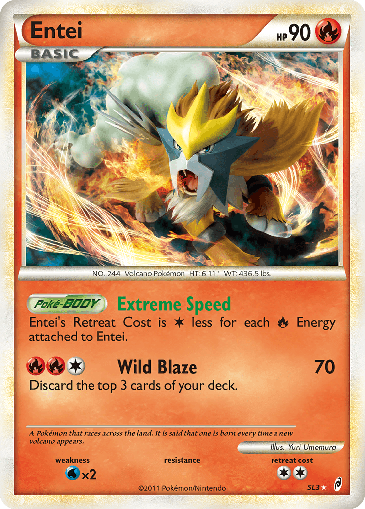 Entei, carta SL3 de Call of Legends
