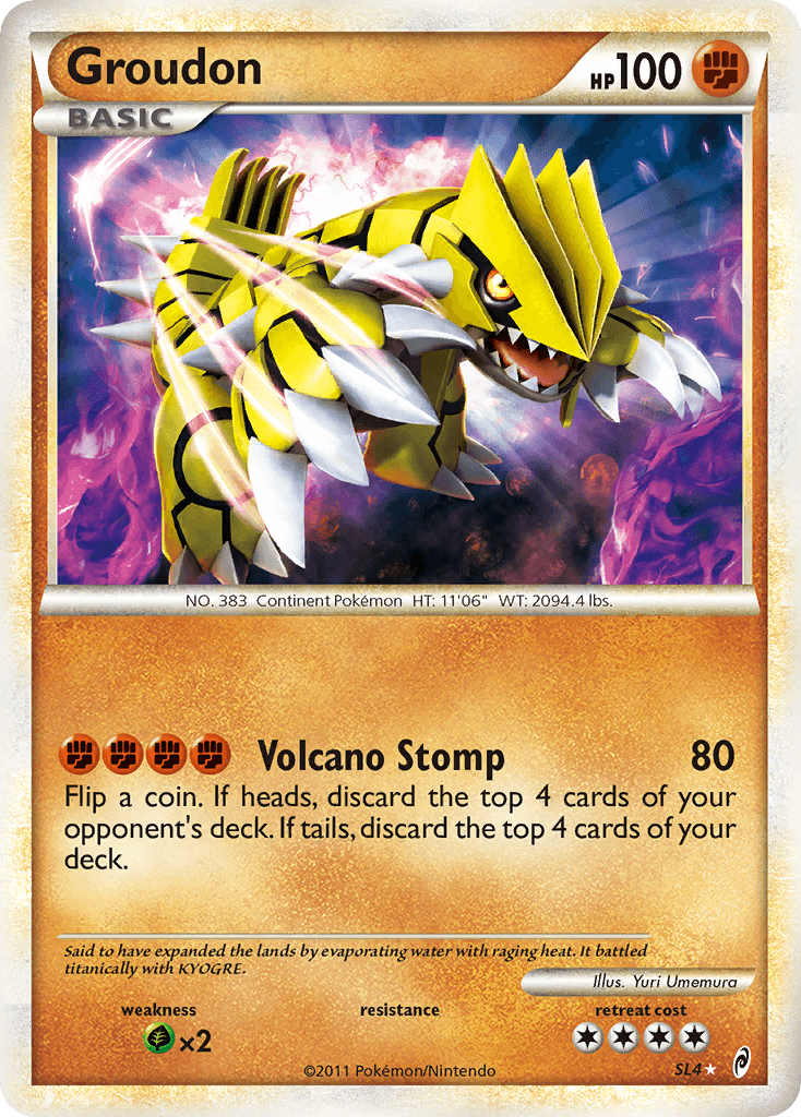 Groudon, carta SL4 de Call of Legends