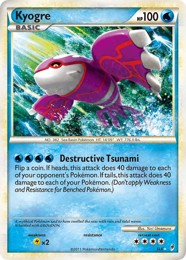 Kyogre, carta SL6 de Call of Legends