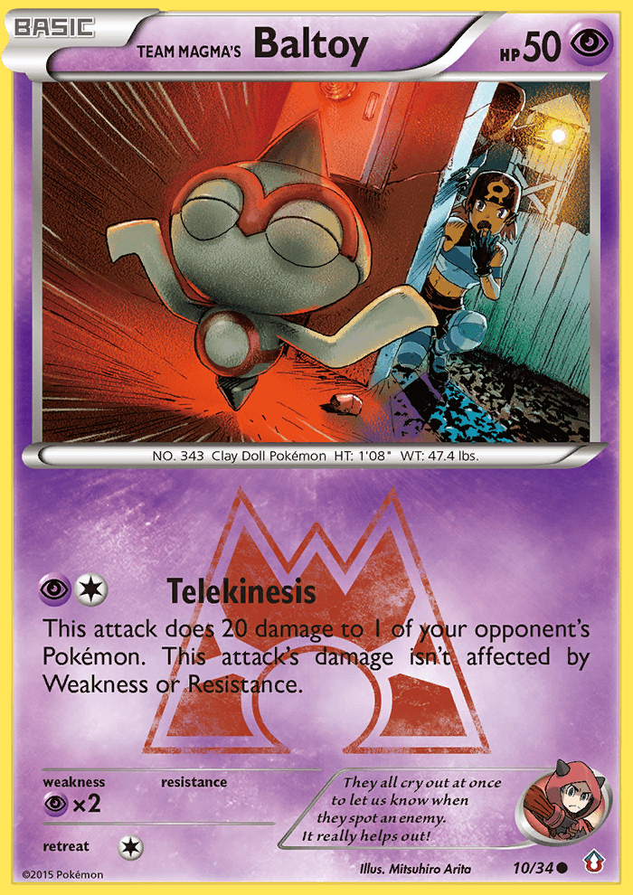 Team Magma's Baltoy, carta 10 de Double Crisis