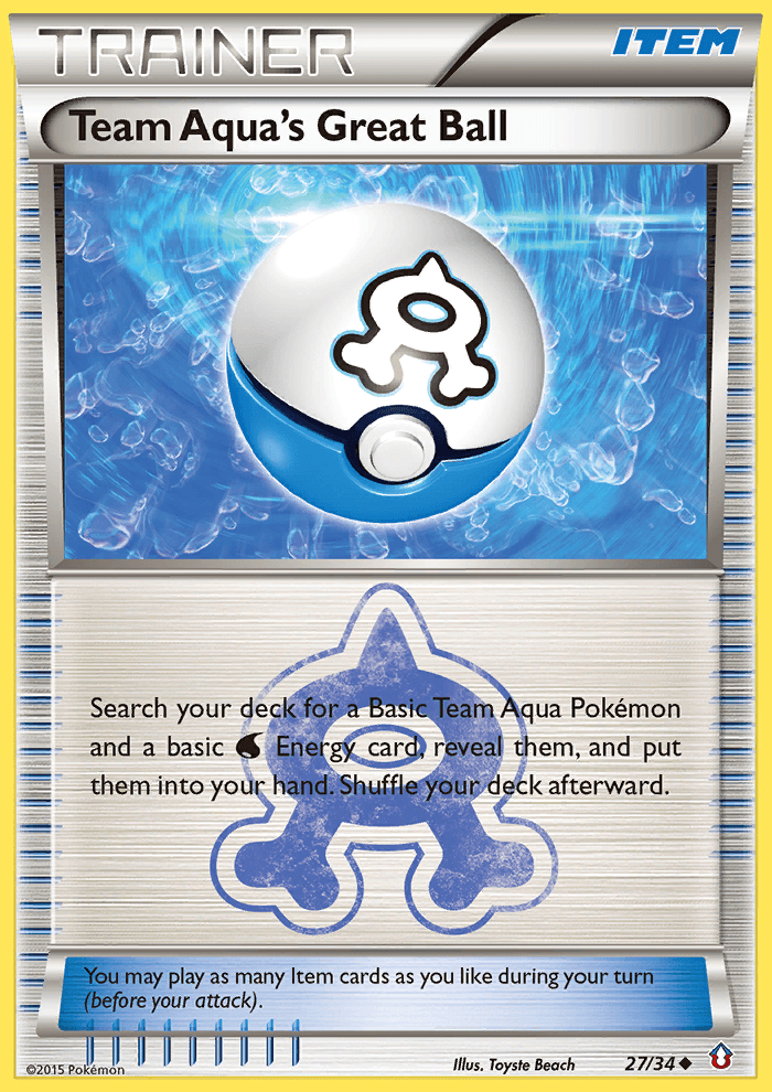 Team Aqua's Great Ball, carta 27 de Double Crisis