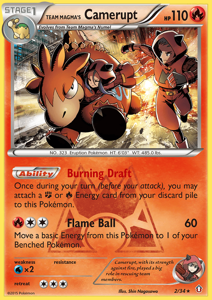 Team Magma's Camerupt, carta 2 de Double Crisis