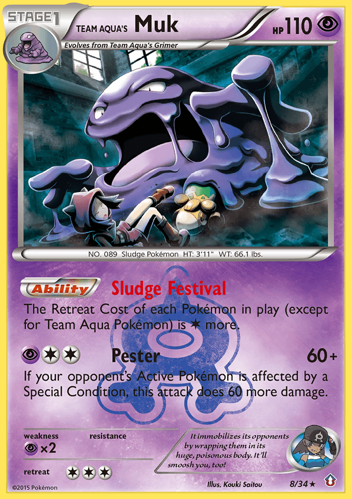 Team Aqua's Muk, carta 8 de Double Crisis