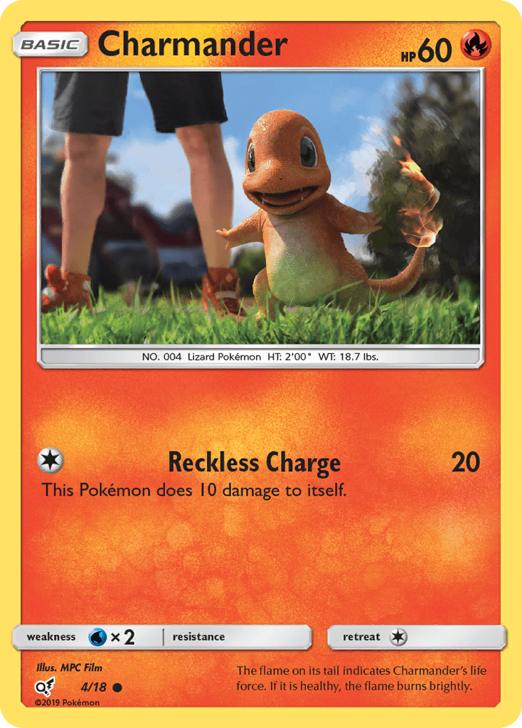 Charmander, carta 4 de Detective Pikachu