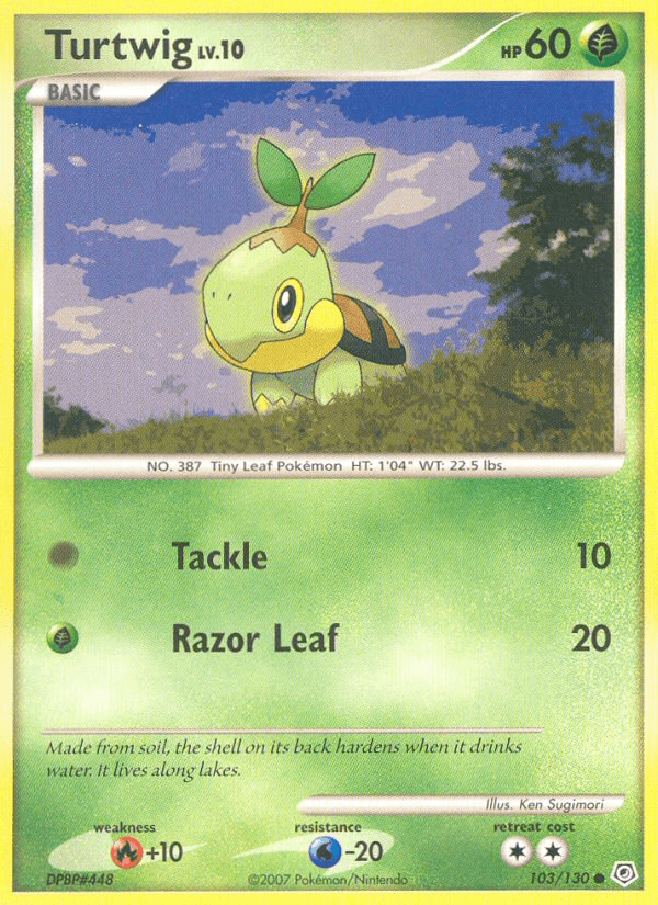 Turtwig, carta 103 de Diamond & Pearl