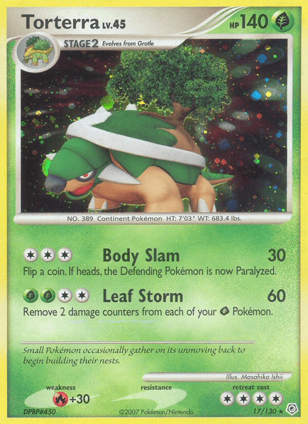 Torterra, carta 17 de Diamond & Pearl
