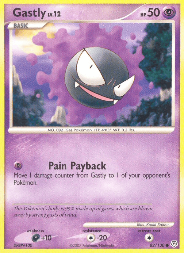 Gastly, carta 82 de Diamond & Pearl