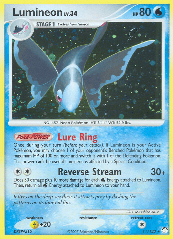 Lumineon, carta 11 de Mysterious Treasures