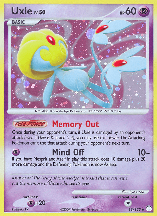 Uxie, carta 18 de Mysterious Treasures