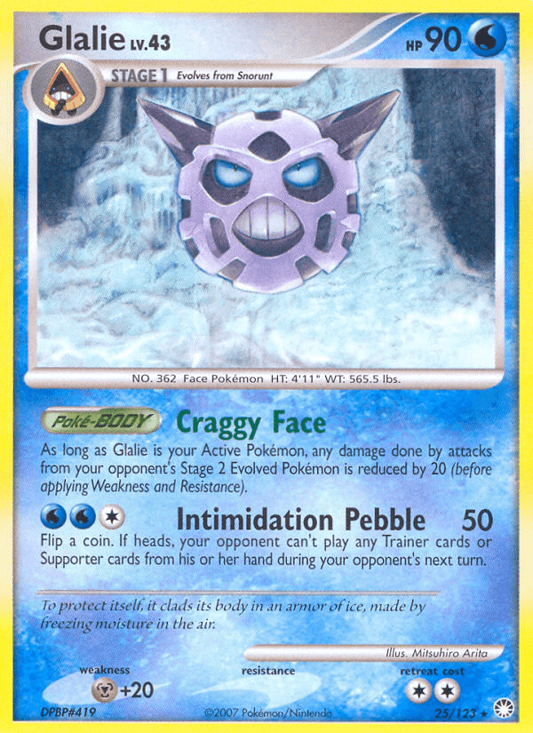Glalie, carta 25 de Mysterious Treasures