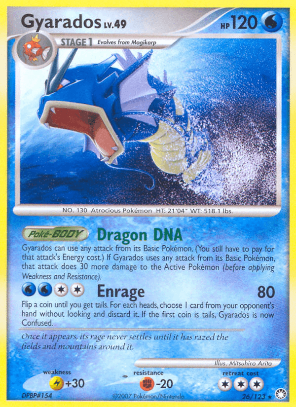 Gyarados, carta 26 de Mysterious Treasures