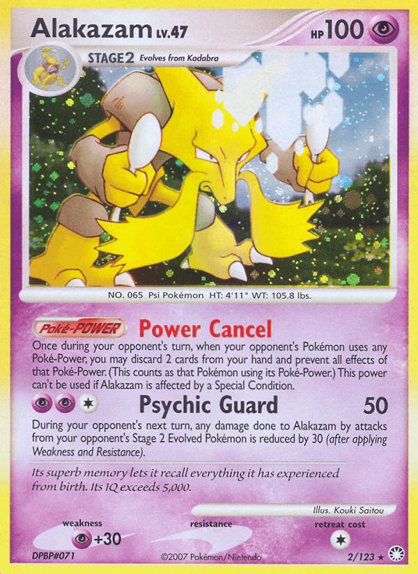 Alakazam, carta 2 de Mysterious Treasures