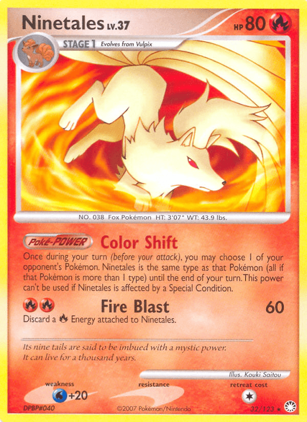 Ninetales, carta 32 de Mysterious Treasures