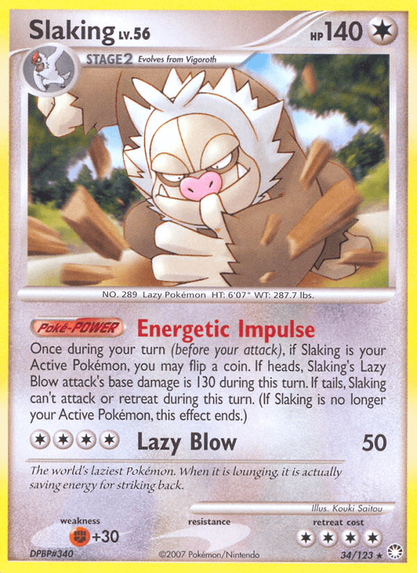 Slaking, carta 34 de Mysterious Treasures