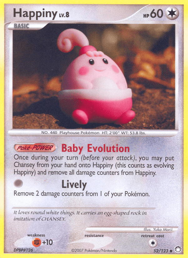 Happiny, carta 52 de Mysterious Treasures