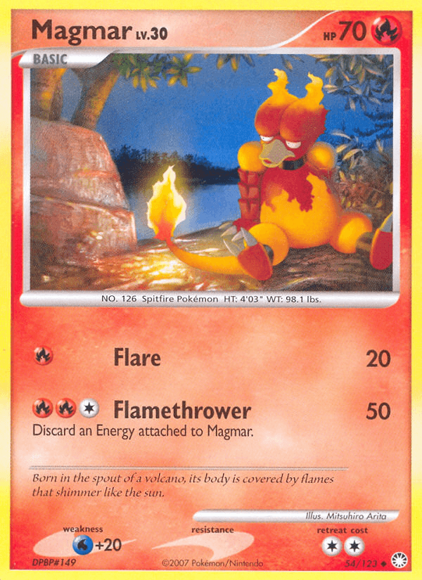 Magmar, carta 54 de Mysterious Treasures