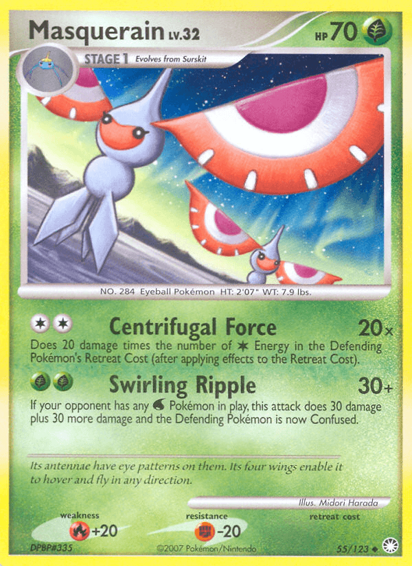 Masquerain, carta 55 de Mysterious Treasures