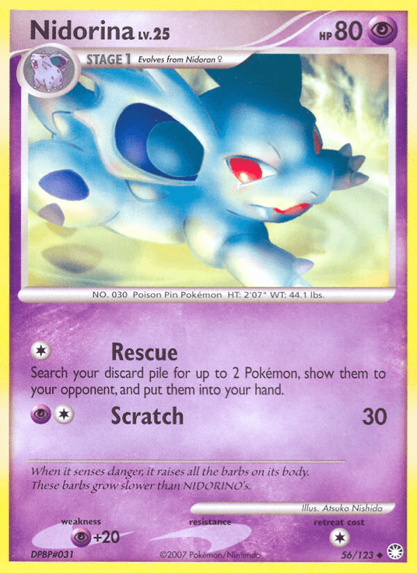 Nidorina, carta 56 de Mysterious Treasures