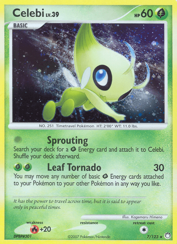 Celebi, carta 7 de Mysterious Treasures