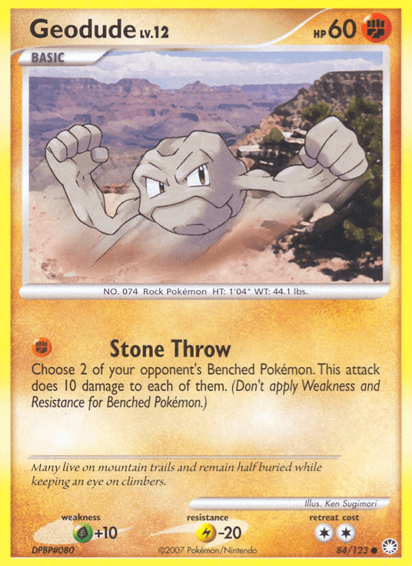 Geodude, carta 84 de Mysterious Treasures