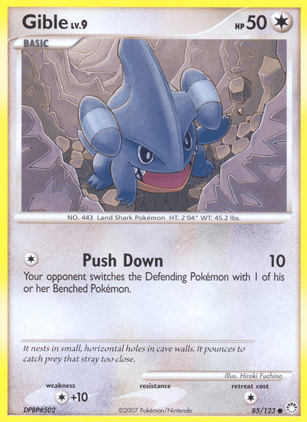 Gible, carta 85 de Mysterious Treasures