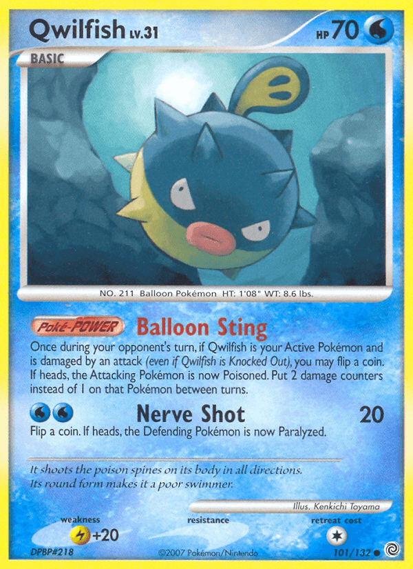 Qwilfish, carta 101 de Secret Wonders