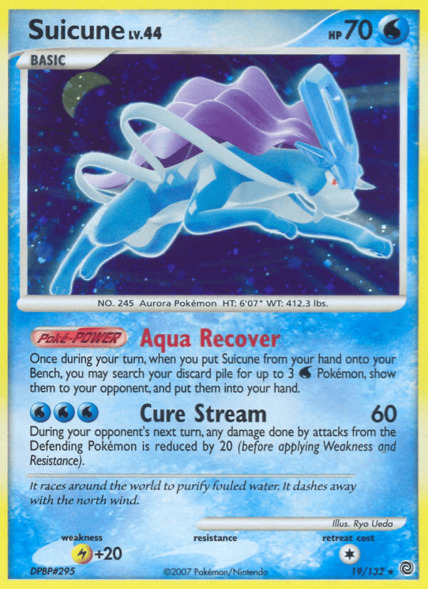 Suicune, carta 19 de Secret Wonders