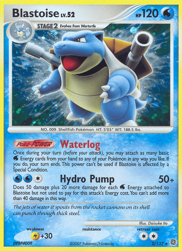 Blastoise, carta 2 de Secret Wonders