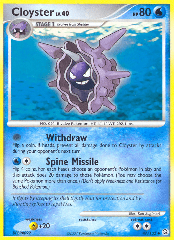 Cloyster, carta 47 de Secret Wonders