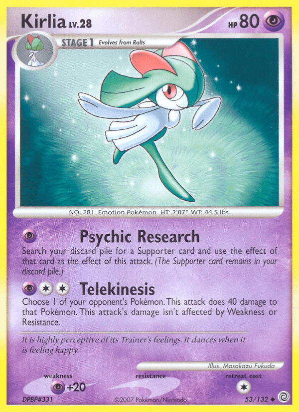 Kirlia, carta 53 de Secret Wonders