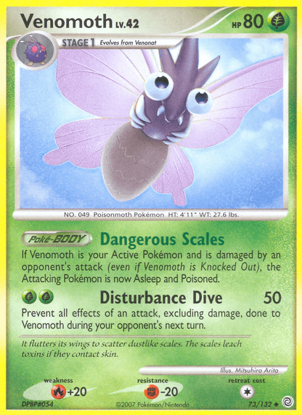 Venomoth, carta 73 de Secret Wonders