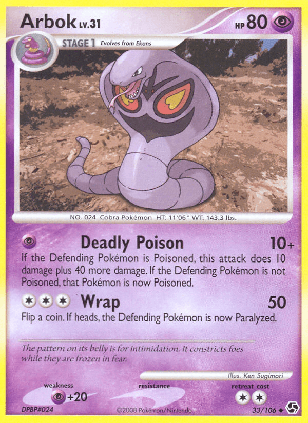Arbok, carta 33 de Great Encounters