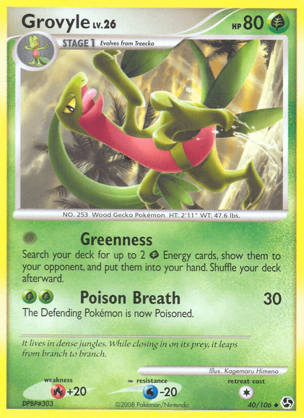 Grovyle, carta 40 de Great Encounters