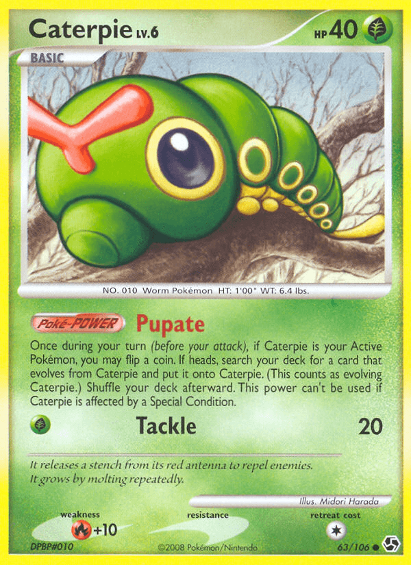 Caterpie, carta 63 de Great Encounters