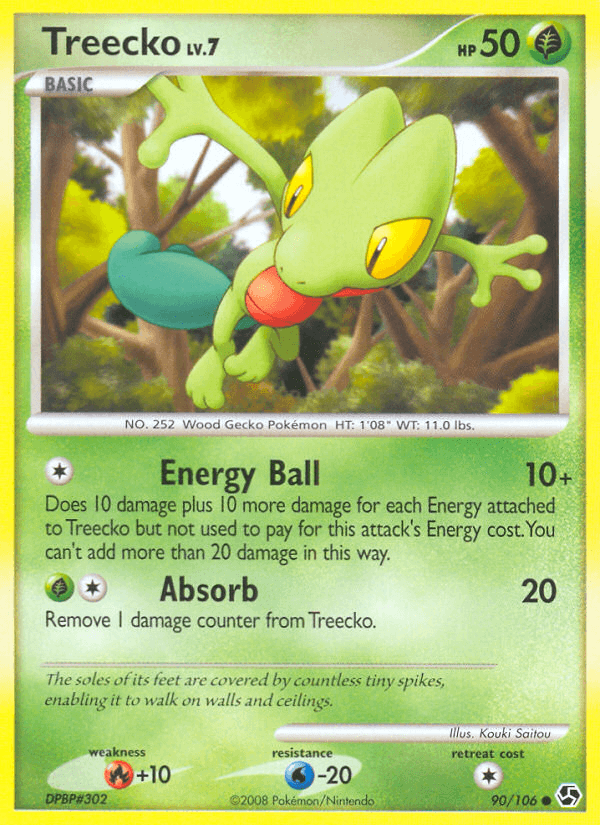 Treecko, carta 90 de Great Encounters