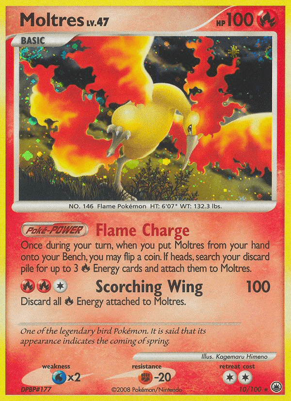 Moltres, carta 10 de Majestic Dawn